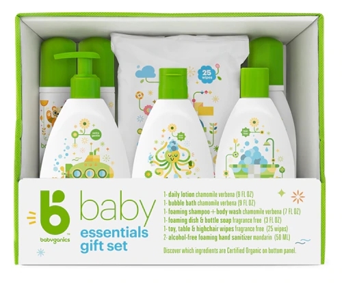 Kit Essencial Babyganics - 1 Conjunto Completo para o Cuidado do Bebê