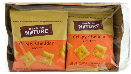 Back To Nature Biscoitos Crocantes Cheddar - Pacotes Individuais (Aprox. 204g)