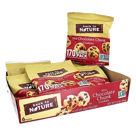 Back To Nature Mini Cookies Chocolate Chunk -- 6 Bags