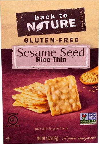 Biscoitos de Arroz Finos com Gergelim Back To Nature - 113g