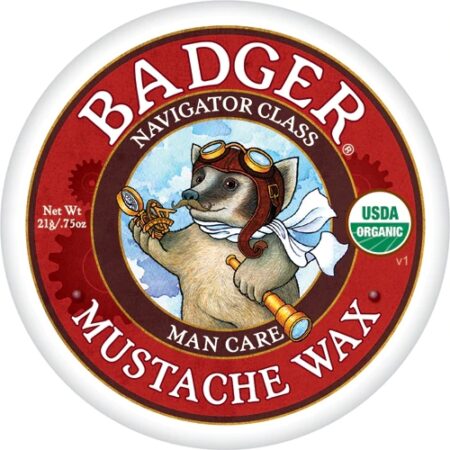 Badger Navigator Class Man Care Mustache Wax -- 0.75 oz