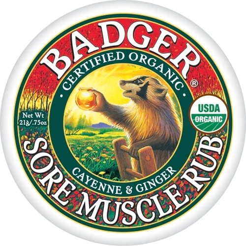 Badger Óleo Balsâmico Orgânico para Músculos Doloridos - Pimenta Caiena e Gengibre 21g