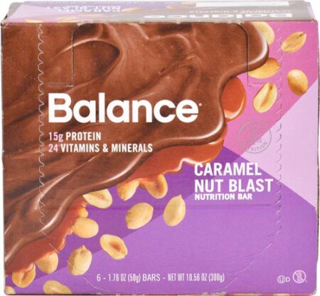 Balance Bar Nutrition Bar Caramel Nut Blast -- 6 Bars