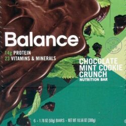 Balance Bar Nutrição Barra de Chocolate Mint Cookie Crunch - Caixa com 6 Unidades (aprox. 384g)