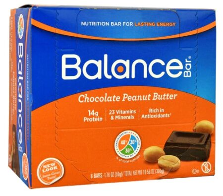 Balance Bar Nutrition Bar Chocolate Peanut Butter -- 6 Bars