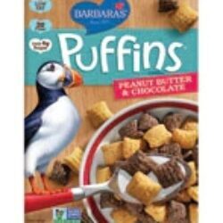 Barbara's Puffins Cereal Sabor Manteiga de Amendoim e Chocolate - 298g