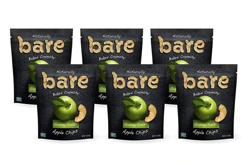 Bare Baked Chips de Maçã Crocante Granny Smith - Snack Saudável 6x 90,7g