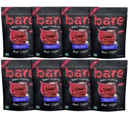 Bare Baked Crunchy Sea Salt Chips Beets -- 1.4 oz Each / Pack of 8