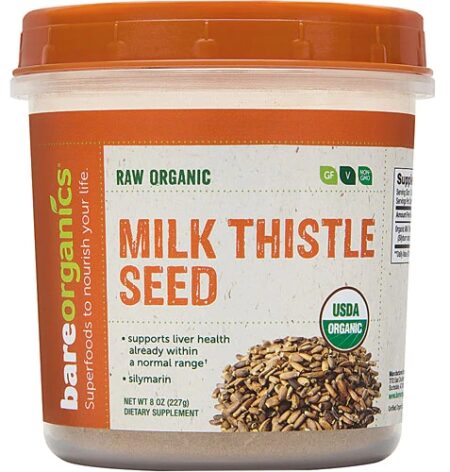 BareOrganics Milk Thistle Seed Powder Raw -- 8 oz