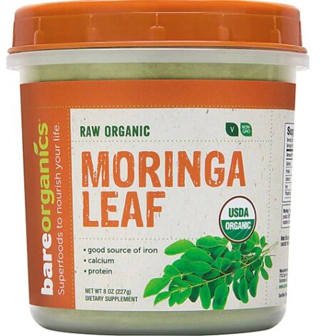 BareOrganics Moringa Leaf Powder Raw -- 8 oz