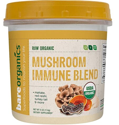 BareOrganics Mushroom Immune Blend Raw -- 4 oz