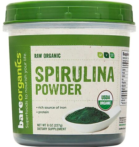 BareOrganics Spirulina Powder Raw -- 8 oz