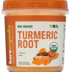Pó de Raiz de Cúrcuma Orgânica Crua BareOrganics - 227g (8 oz) - Potência Natural para Sua Saúde