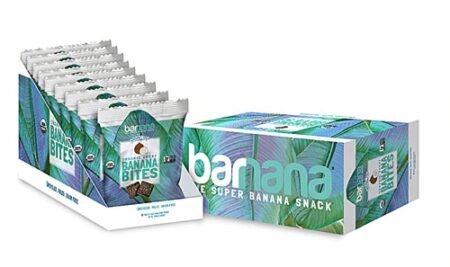 Barnana Organic Chewy Banana Bites Gluten Free Coconut -- 12 Packs