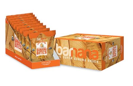 Barnana Organic Chewy Banana Bites Gluten Free Peanut Butter -- 12 Packs