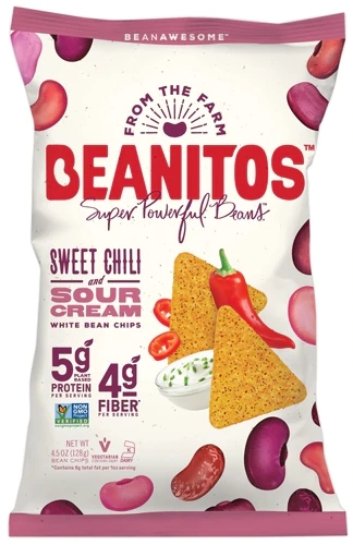 Chips de Feijão Branco Beanitos Sweet Chili & Sour Cream - 128g (4.5 oz)