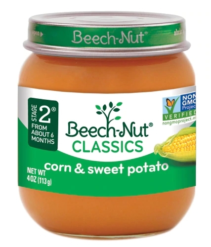 Beech-Nut Classics Milho e Batata Doce - Etapa 2 | 2835g (Pack 10 x 141.75g)