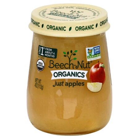 Beech-Nut Organic Stage 1 Apples -- 4 oz Each / Pack of 10