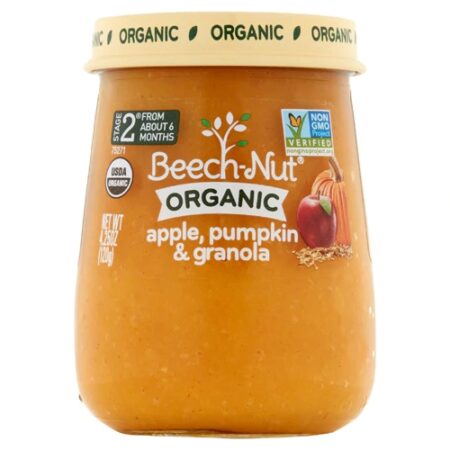 Beech-Nut Organic Stage 2 Apple, Pumpkin & Granola -- 4 oz Each / Pack of 10