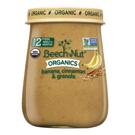 Beech-Nut Organic Stage 2 Banana, Cinnamon & Granola -- 4 oz Each / Pack of 10