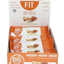 Barra Proteica BHU Primal Grass-Fed Whey Protein Salty Caramel & Pecan - 12 Barras (Aprox. 57g cada)