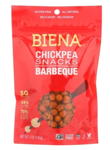 Biena Grão de Bico Snacks Sabor Churrasco 142g - Lanche Saudável e Crocante