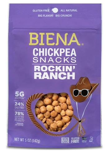 Biena Chickpea Snacks Rockin' Ranch - 142g: Crocância Saudável e Sabor Incrível!