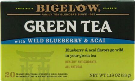 Bigelow Tea Green Tea Wild Blueberry & Acai -- 20 Tea Bags