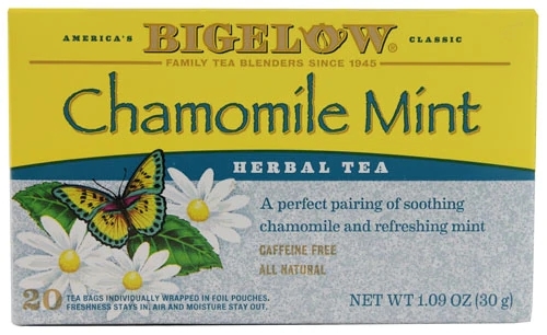 Chá de Camomila e Hortelã Bigelow Sem Cafeína - 20 Sachês (Aprox. 36g)