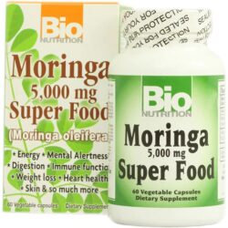 Bio Nutrition Moringa Super Food 5000mg - 60 Cápsulas Vegetais - Energia e Bem-Estar Natural