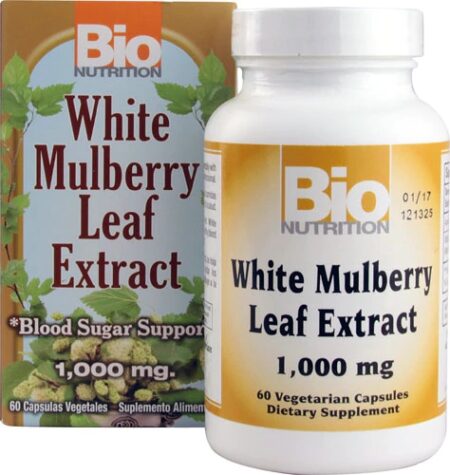 Bio Nutrition White Mulberry Leaf Extract -- 1000 mg - 60 Vegetarian Capsules