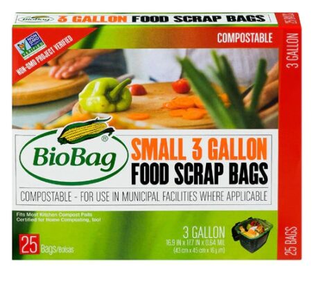 Biobag 3 Gallon Food Scrap Bags -- 25 Bags