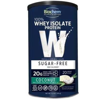 Biochem Sports 100% Whey Isolate Protein Sugar-Free Coconut -- 11.2 oz