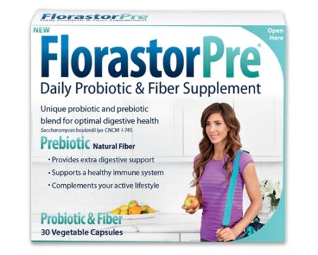 Biocodex Florastor Pre Daily Probiotic & Fiber -- 30 Vegetable Capsules