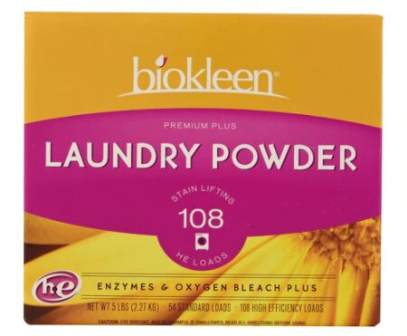 Biokleen Laundry Powder Enzymes & Oxygen Bleach Plus -- 5 lbs