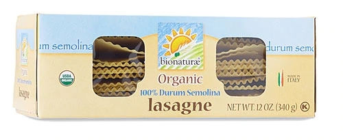 Massa para Lasanha Bionaturae 100% Sêmola de Trigo Durum Orgânica - 340g