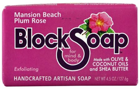 Block Soap Bar Mansion Beach Plum Rose -- 4.5 oz