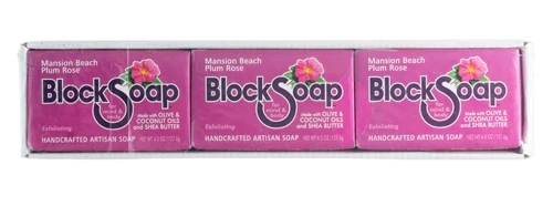Kit 3 Barras de Sabonete Mansion Beach Plum Rose - 150g Cada | Hidratação e Perfume Duradouro