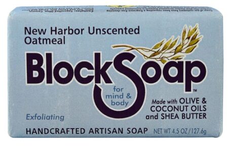 Block Soap Bar New Harbor Unscented Oatmeal -- 4.5 oz