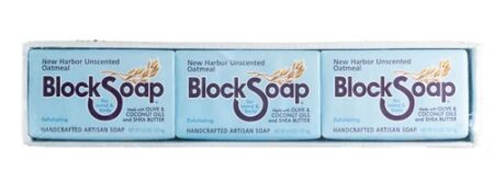 Block Soap Bar New Harbor Unscented Oatmeal -- 3 Pack