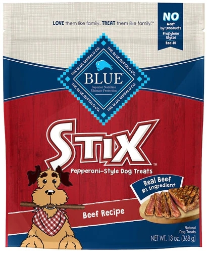 Petiscos para Cães Blue Buffalo Blue Stix Sabor Pepperoni - Receita de Carne - 368g