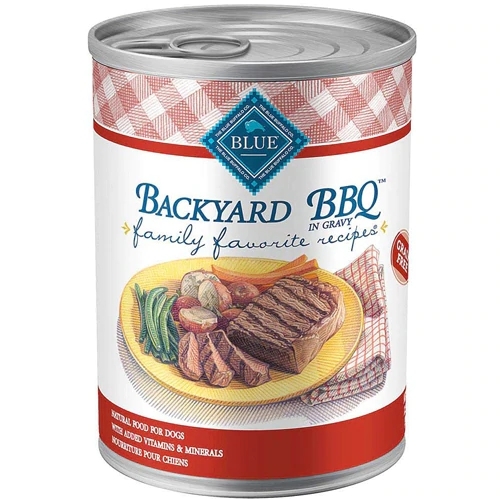 Blue Buffalo Family Favorite Recipes Backyard BBQ em Molho - 12 Latas de 355g