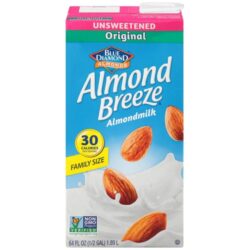 Bebida de Amêndoa Blue Diamond Almond Breeze Original Sem Açúcar 1.89L (1890ml)
