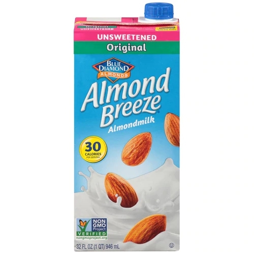 Leite de Amêndoa Blue Diamond Almond Breeze Original Sem Açúcar 946ml - Sabor Puro e Leve
