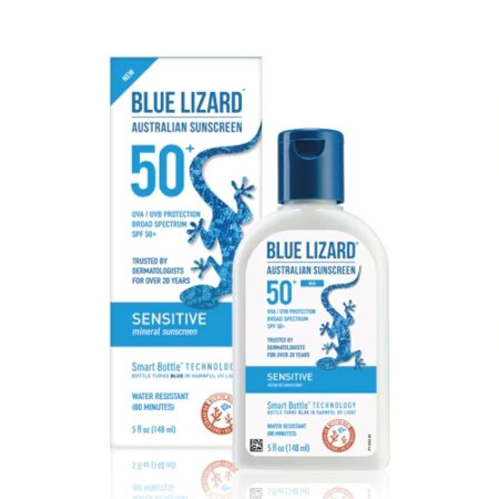 Blue Lizard Australian Sensitive Mineral Sunscreen SPF 50 Lotion Tube -- 5 oz