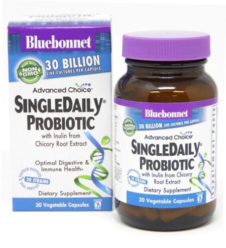 Bluebonnet Nutrition Advanced Choice® Single Daily® Probiotic -- 30 Vegetable Capsules