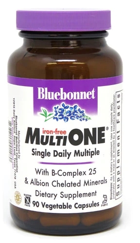 Bluebonnet Nutrition Multi One® Ferro Livre - 90 Cápsulas Vegetais | Suporte Nutricional Completo