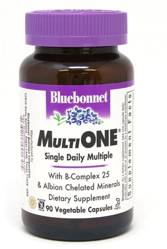 Bluebonnet Nutrition Multi One® com Ferro - 90 Cápsulas Vegetais