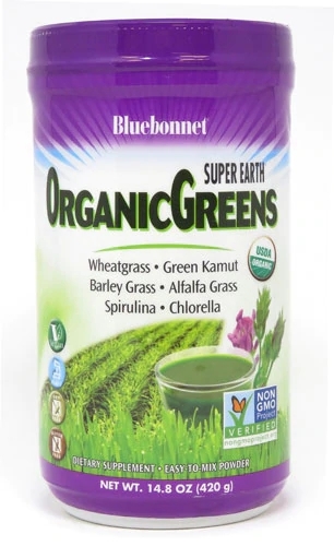 Bluebonnet Nutrition Super Earth Orgânicos Verdes 14.8 oz (419g) - Vitalidade Natural