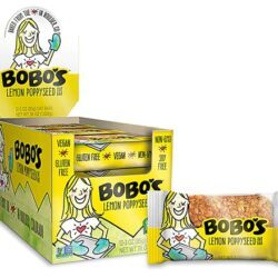 Barras de Aveia BoBo's All Natural Sem Glúten Limão e Semente de Papoula - Caixa com 12 Unidades
